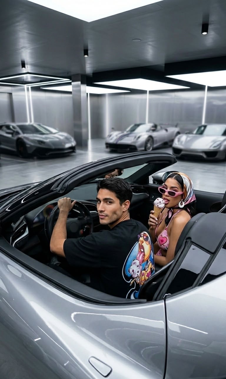 DON GELATO Lifestyle – Paar im Cabrio